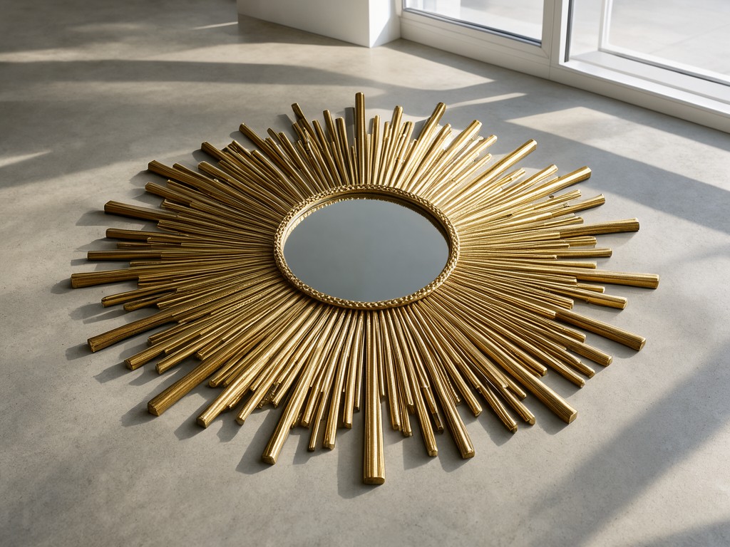 b2b large decorative sunburst wall mirror supplier