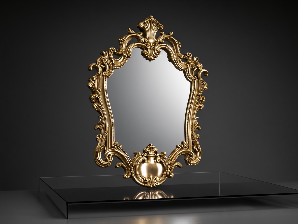 Best Price Vintage Baroque Crest Wall Mirror For Sale