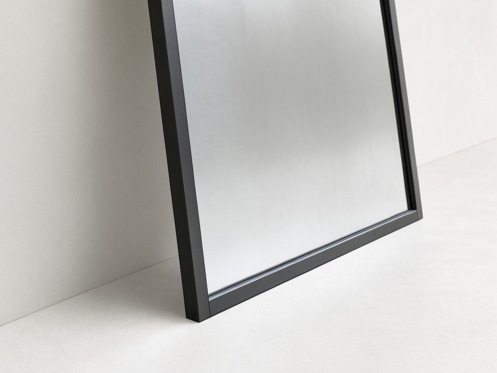 Buy brushed metal black iron mirror Supplier