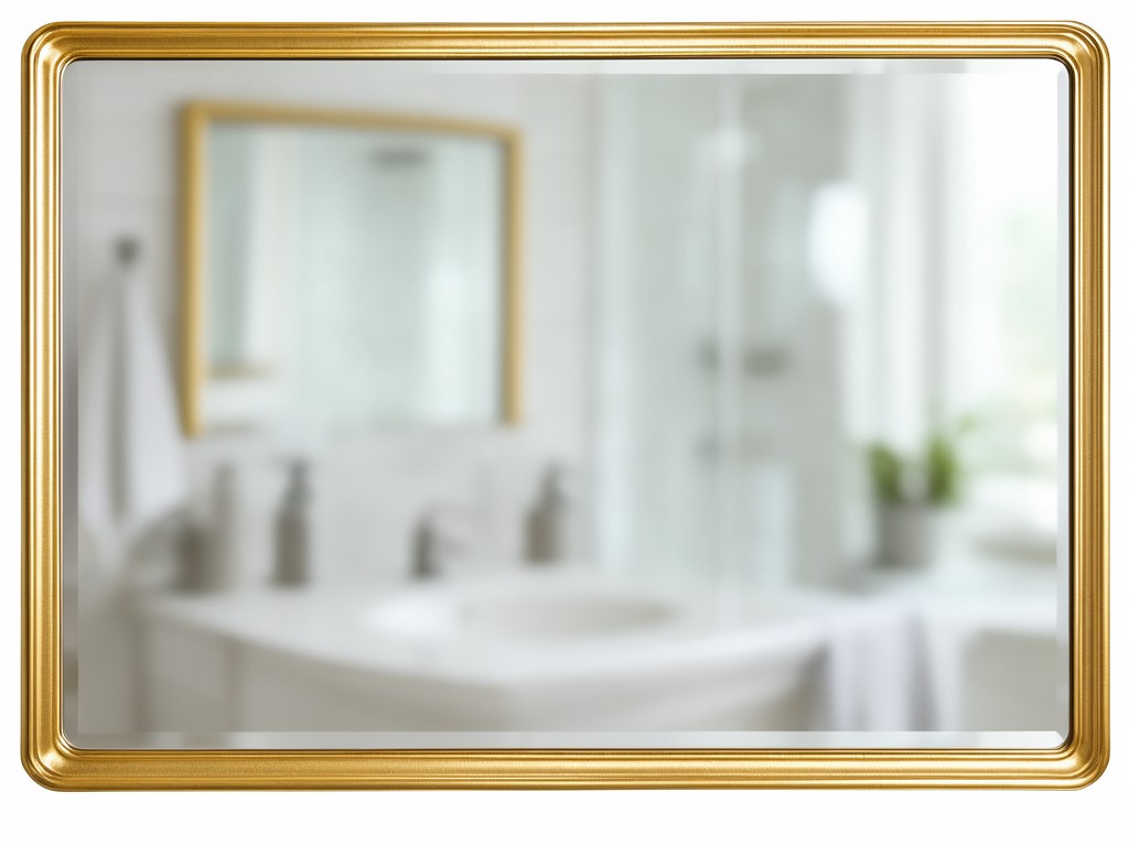 china bathroom mirror with gold frame trim supplier
