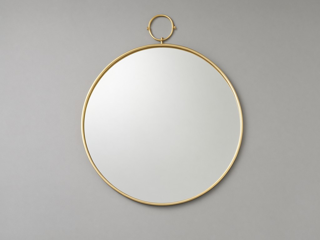 China circle hanging wall mirror gold Exporter