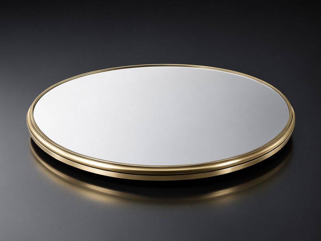 china satin round brass bathroom mirrors factory
