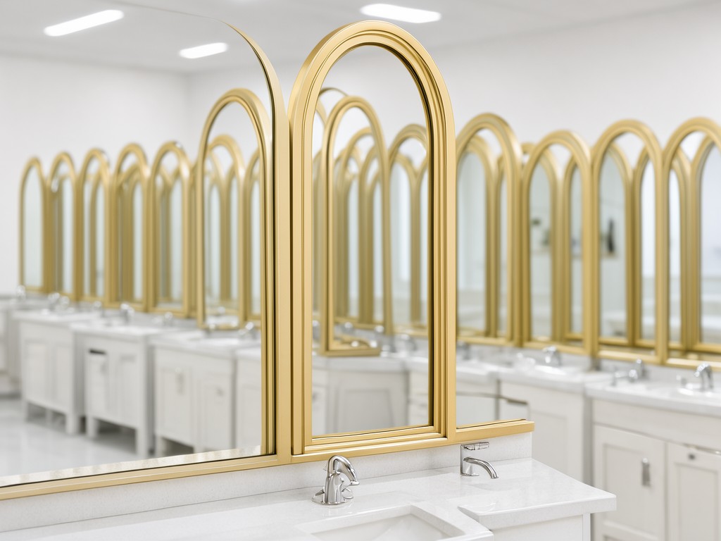custom arched gold bathroom wall mirrors Company