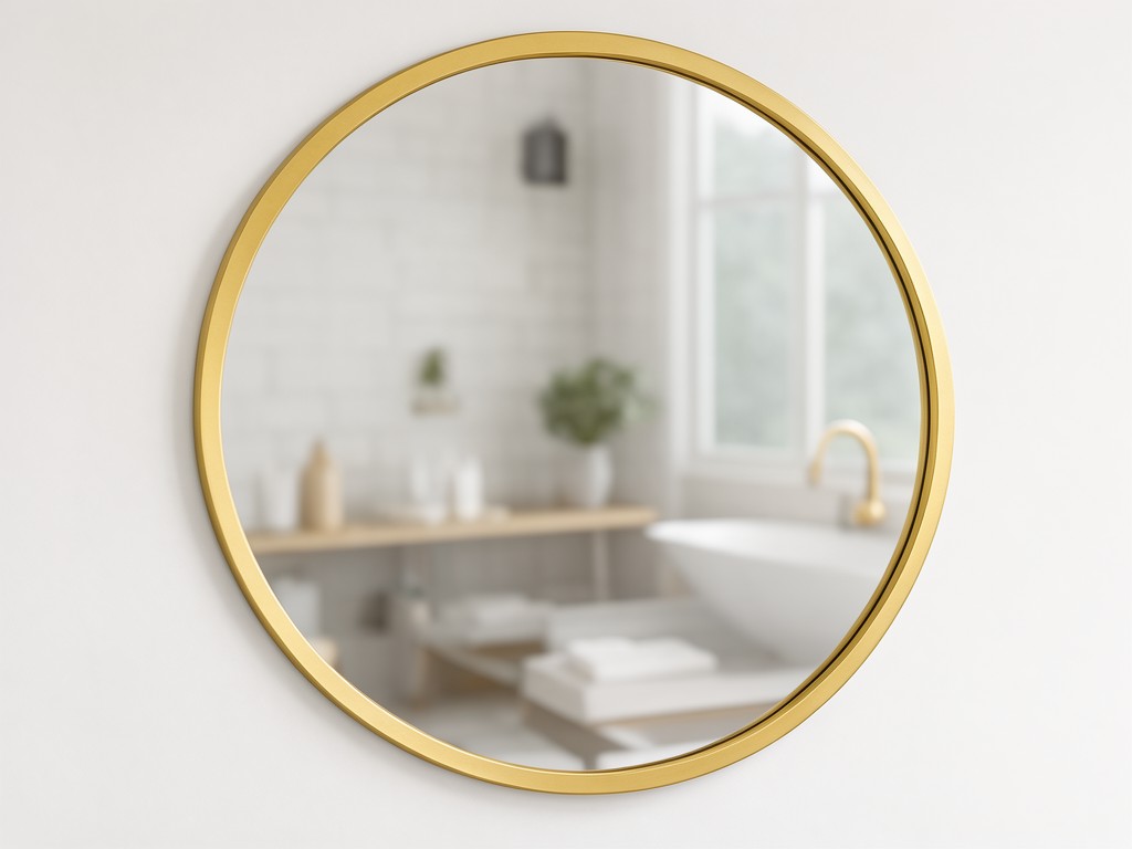 Custom Gold Round Bathroom Wall Mirror 36 Inch Factory