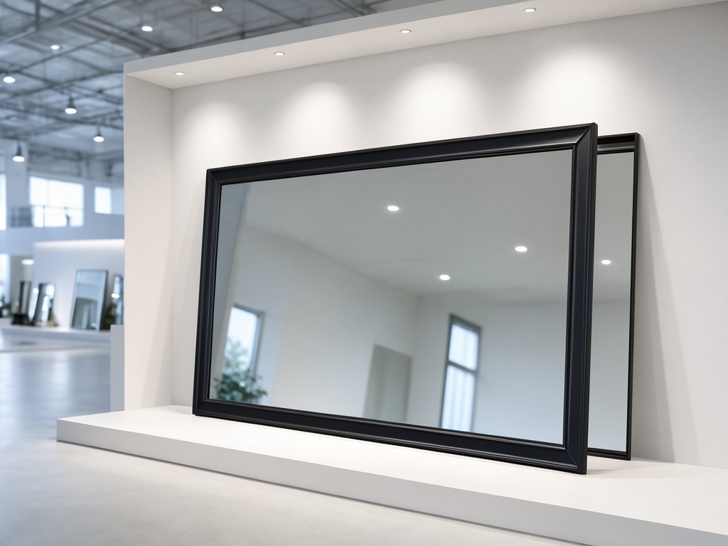 custom large black metal wall mirror supplier