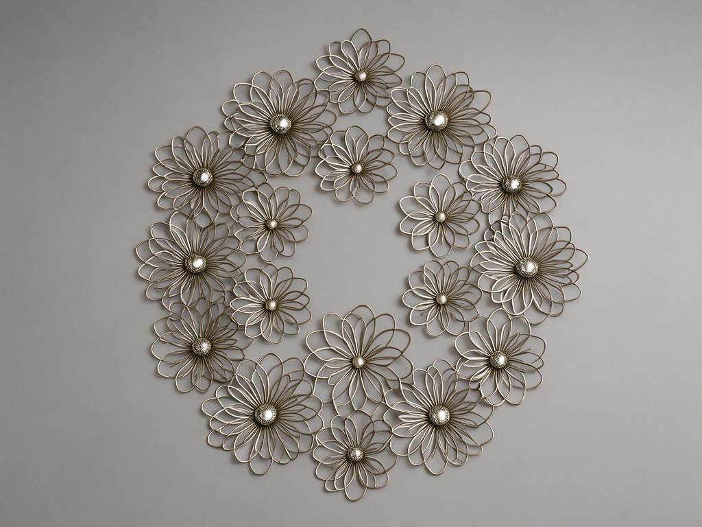 Custom Metal Flower Wall Decor Mirror Company