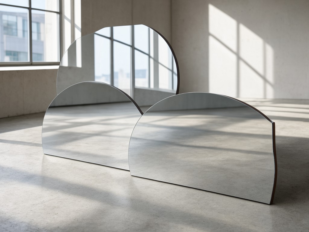 custom semi circle accent wall mirrors factory