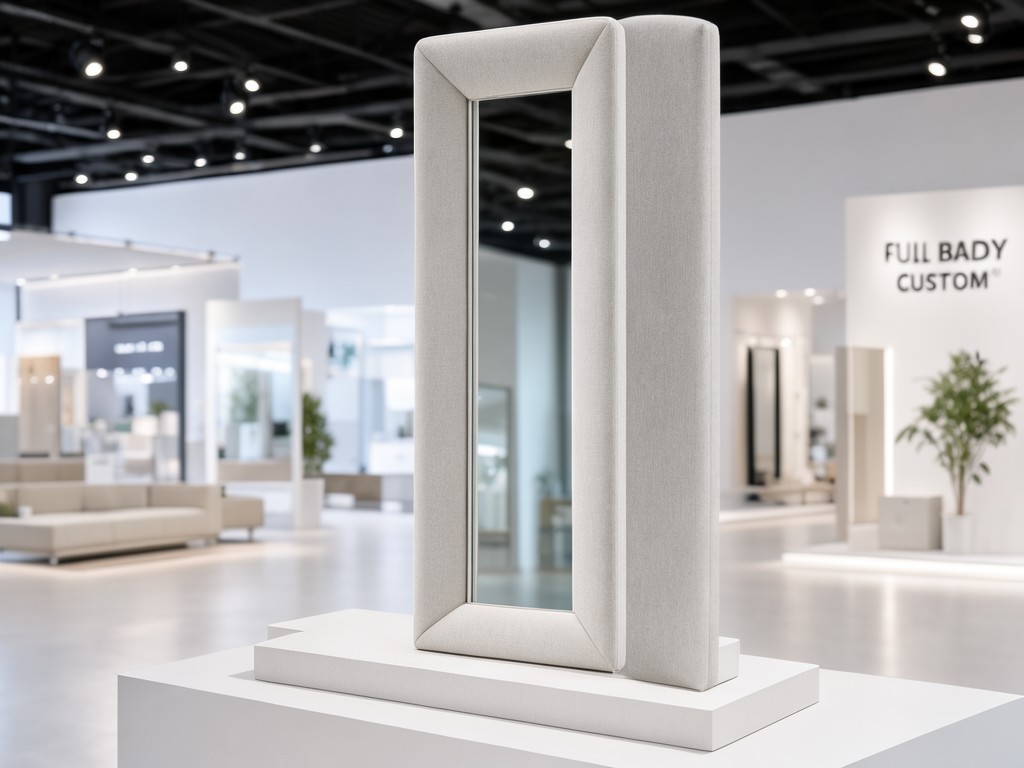 custom upholstered full body floor mirror supplier