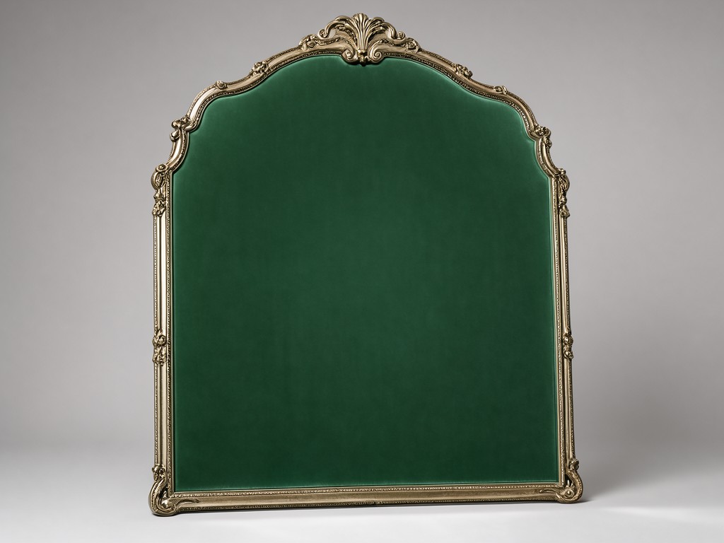 Direct Factory Green Velvet Accent Mirror For Sale