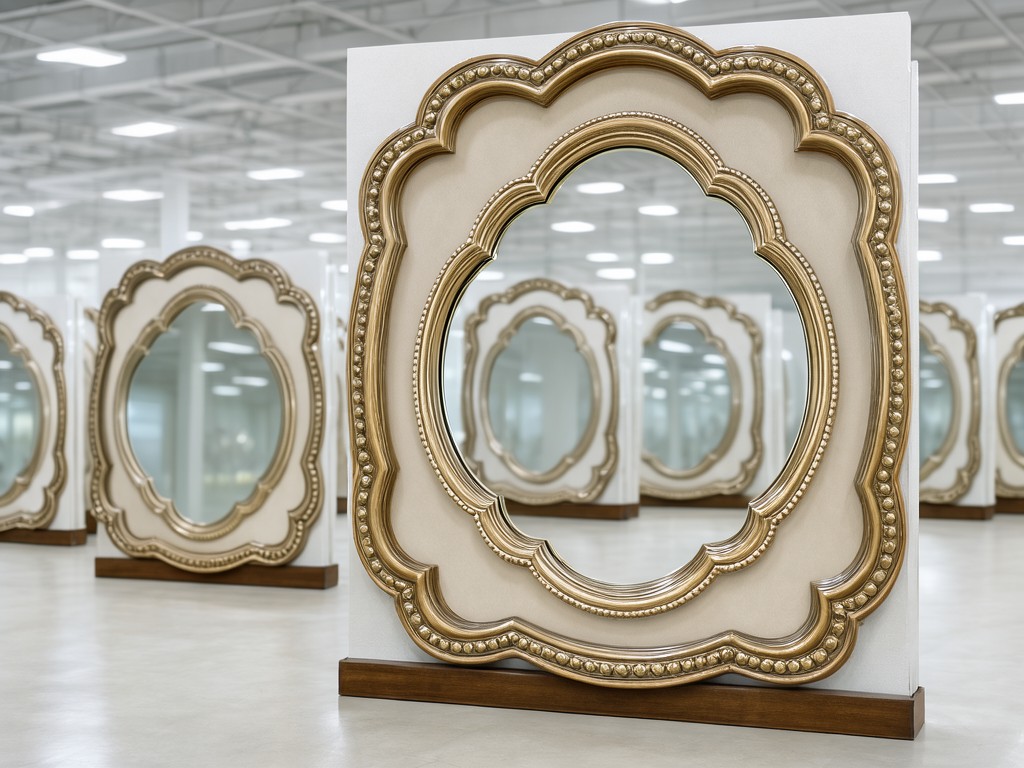 direct factory large scalloped decorative wall mirror factory