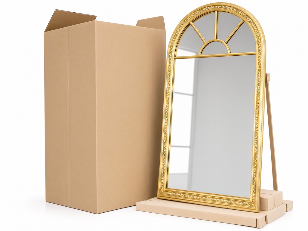 factory direct large gold arched wall mirror supplier