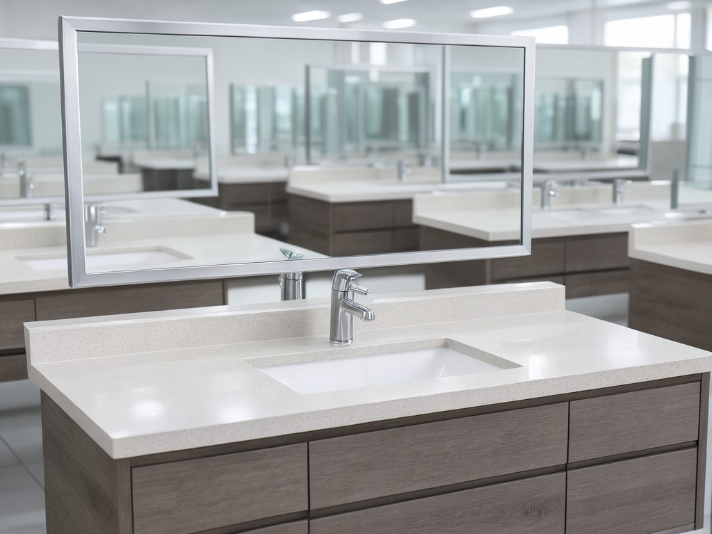factory direct metal framed bathroom vanity mirrors exporter