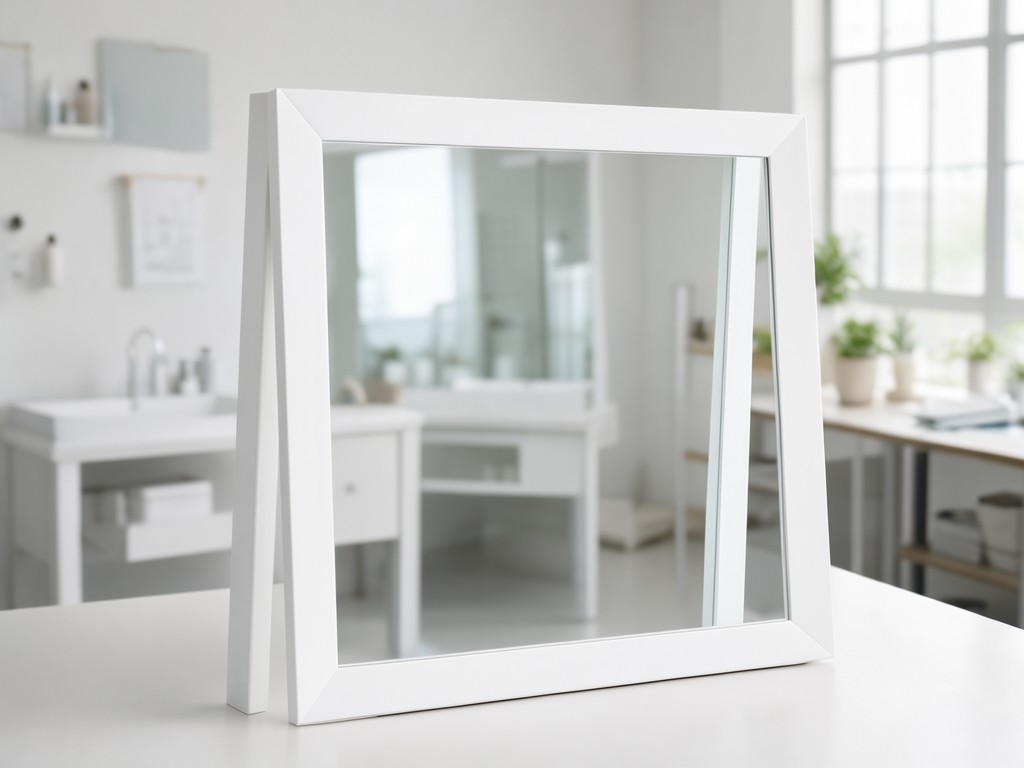 Factory Direct White Framed Bathroom Vanity Mirrors Exporter