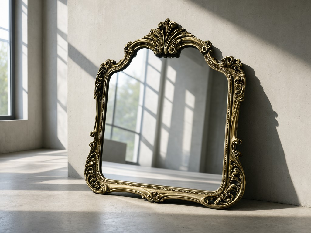 oem antique brass ornate wall mirror factory