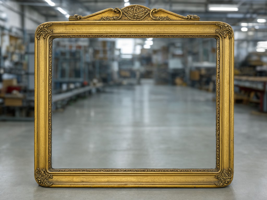 oem antique gold wall mirror factory