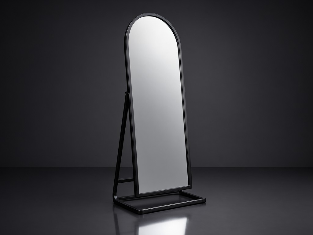 Oem Arched Black Floor Mirror Full Length Manufacturer
