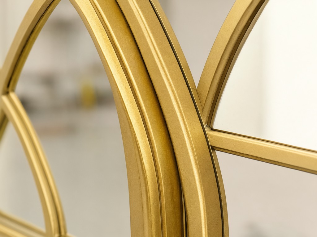 oem arched gold wall mirror factory
