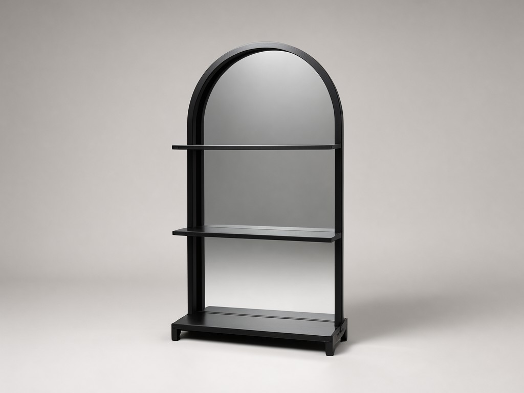Wholesale Black Arched Mirror With Shelf Company