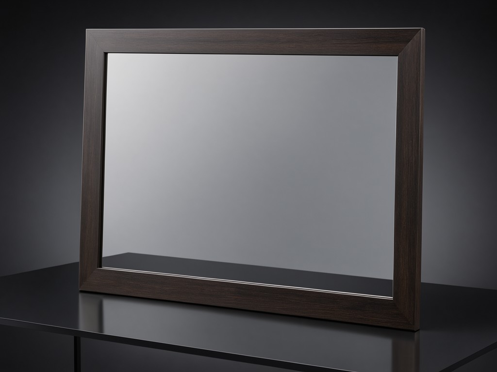 Wholesale Dark Wood Framed Bathroom Mirror Manufacturer