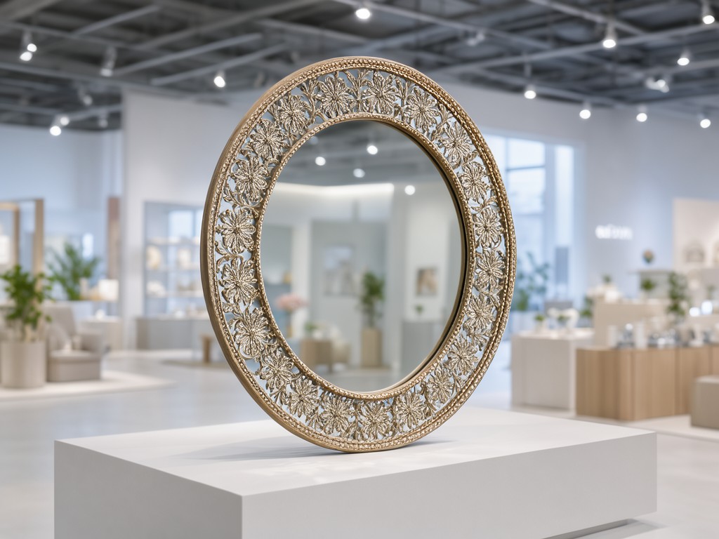 wholesale round beachy decorative wall mirror for bedroom supplier