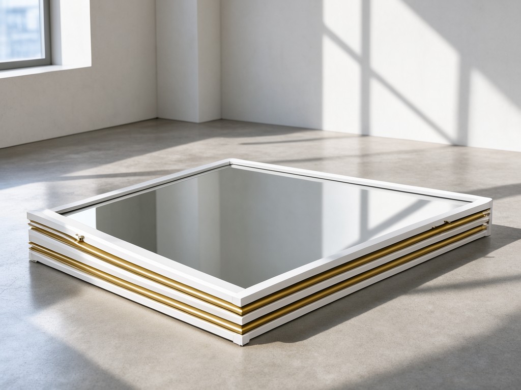 wholesale white and gold wall metal mirror exporter