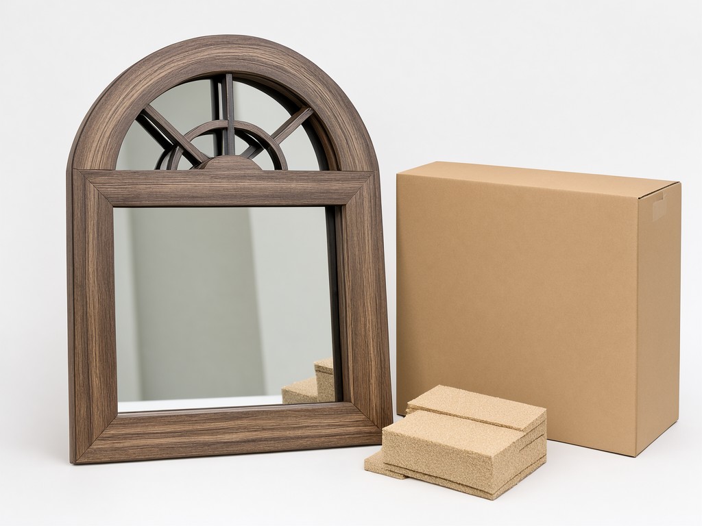 wholesale wood and metal arched wall mirror supplier